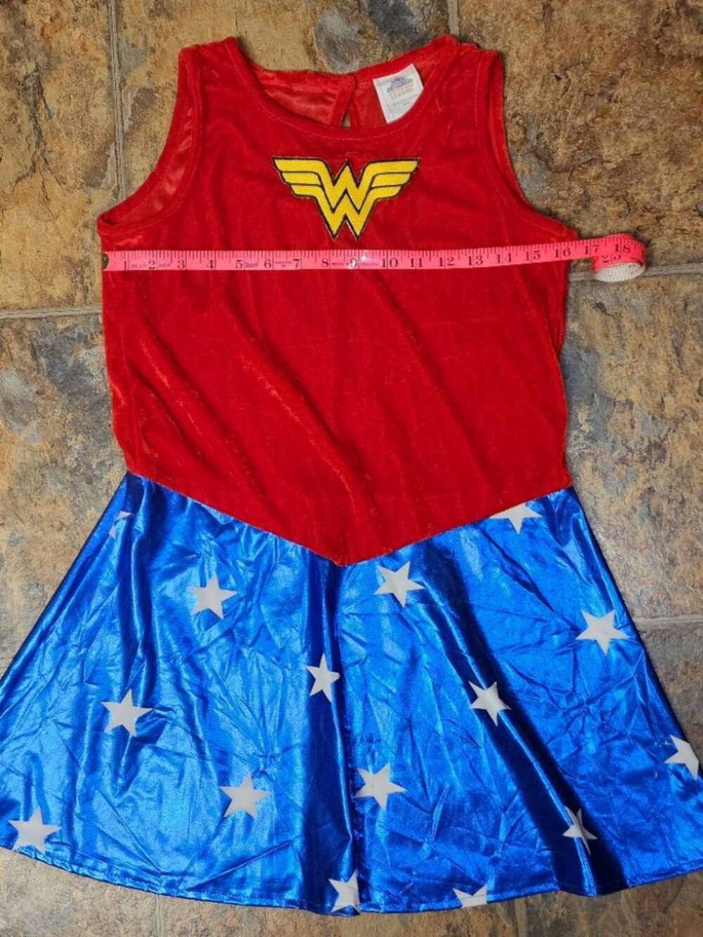 Girls WONDER WOMAN Dress Halloween  Costume Without Cape Sz L